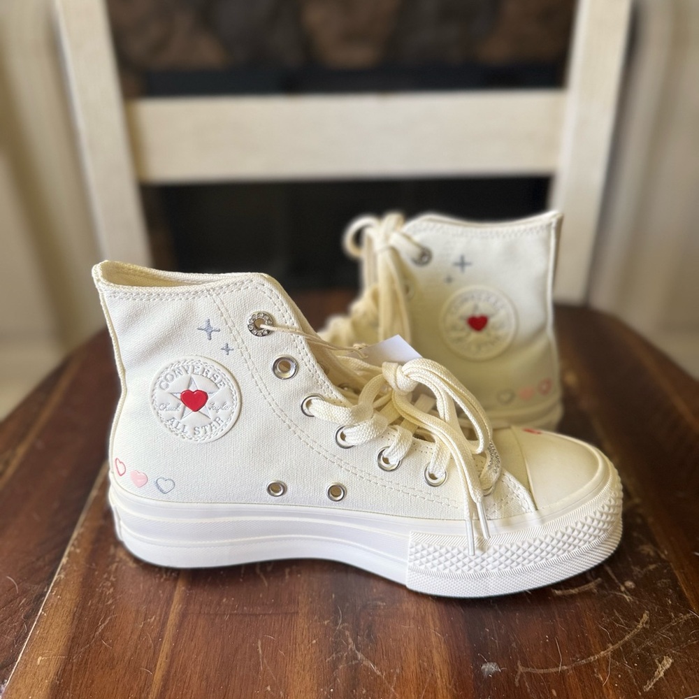 Converse Chuck Taylor All Star Lift Sneaker Women Canvas Shoe High Top 5 Ivory